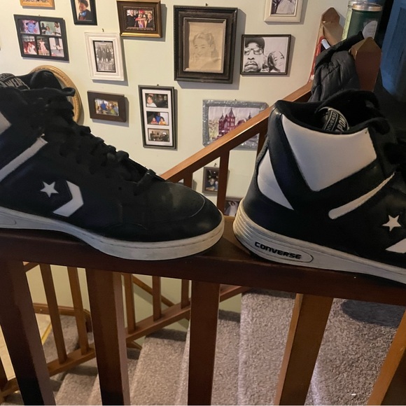 Converse Men’s Weapon  Black and White High-Top Sneakers - Picture 3 of 3